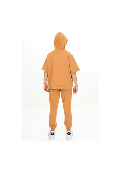 Haykids Erkek Çocuk Kısa Kollu Kapüşonlu Yaka Baskılı Eşofman Takımı Çok Renkli