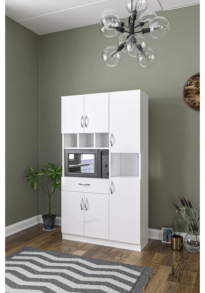 Ae-3080 Anka Beyaz Çok Amaçlı Mutfak Dolabı & Banyo Dolabı 6 Kapa