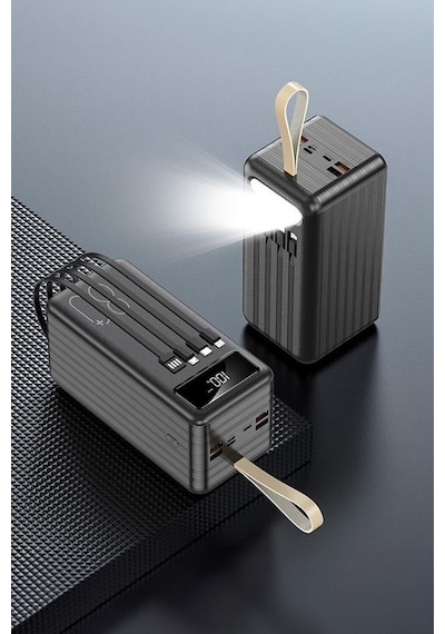 Torima TRM-1080 80000 mAh Ledli 4 Çıkışlı Taşınabilir Hızlı Şarj Dijital Göstergeli Powerbank Siyah