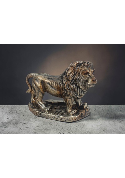 Lüks Polyester Aslan Heykeli 14 Cm Dekoratif Biblo Ev Ofis Vitrin Yeni Yıl Hediyesi