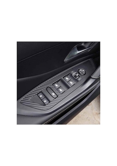 Peugeot 408 İle Uyumlu İç Trim Folyo Kaplama Set Mat Karbon Siyah