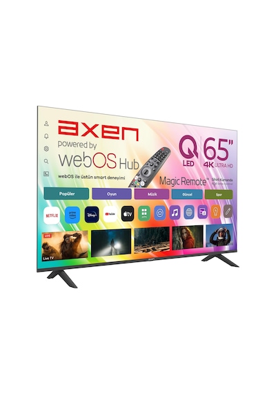 Axen AX65QUMLN-W02M 65" 4K Ultra HD webOS ThinQ AI Destekli Sihirli Kumanda 164 cm QLED 4K SMART TV