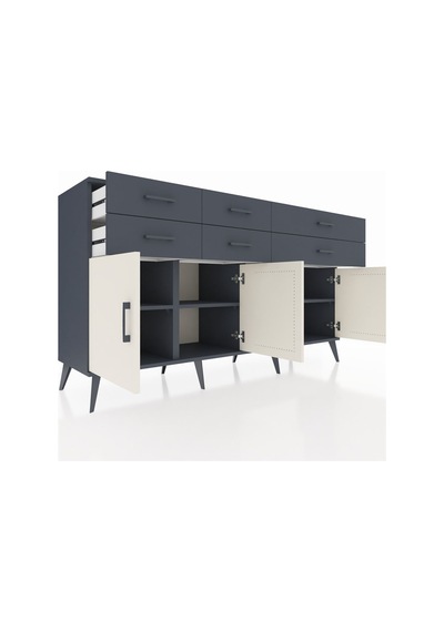 Kronos Konsol 3 Raflı 6 Çekmeceli 4 Kapaklı 176x59x99 Antrasit-aytaşı/antrasit Aytası/antrasıt - Antrasıt Kronos Konsol 3 Raflı 6 Çekmeceli 4 Kapaklı 176x59x99 Antrasit-aytaşı/antrasit Aytası/antrasıt - Antrasıt
