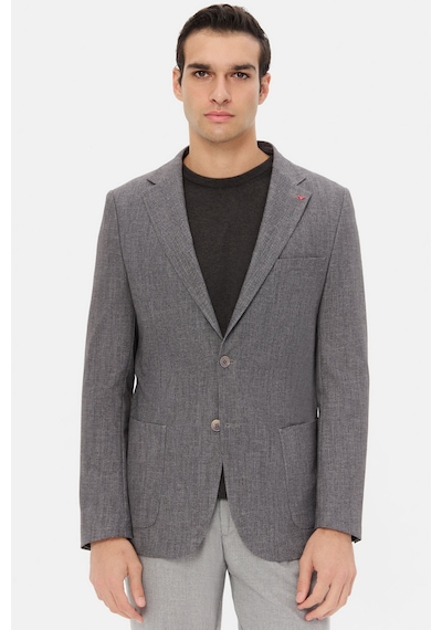 D's Damat Ds Damat Regular Fit Gri Armürlü Kumaş Ceket 5hc04ım09488m Çok Renkli