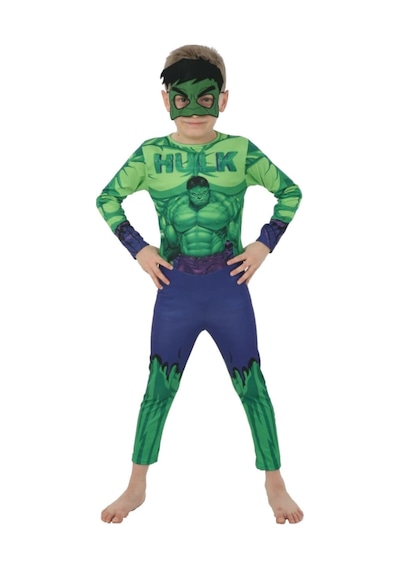 Bıcır Erkek Çocuk Yeşil Hulk Kostüm Yeşil