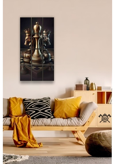 12 Parça Satranç Çerçeve Görünümlü Mdf Tablo Duvar Süsü Hediyelik Eşya 45cm X 85cm Renkli - 602526223 Renkli 12 Parça Satranç Çerçeve Görünümlü Mdf Tablo Duvar Süsü Hediyelik Eşya 45cm X 85cm Renkli - 602526223 Renkli
