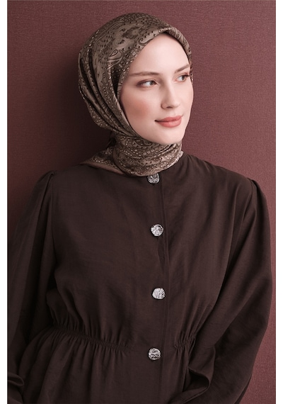 Armine İpek Eşarp 2027 Kış - 9631-86 Sütlü Kahve Sura