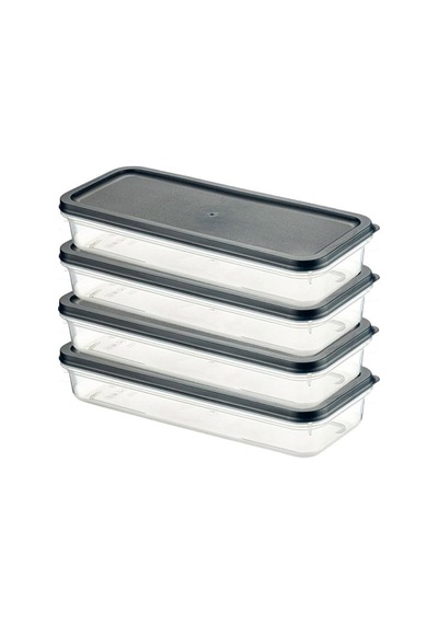 4 Adet Buzdolabı Organizeri Pp Plastik Şeffaf Ve Ayarlanabilir Saklama Kabı, Gıdaları Taze Tutan Fresh Box, Çok Amaçlı,mikrodalga Ve Bulaşık Makinesi Uyumlu Gri, 1200 Ml Sku: Zeusb0dyzqlggn