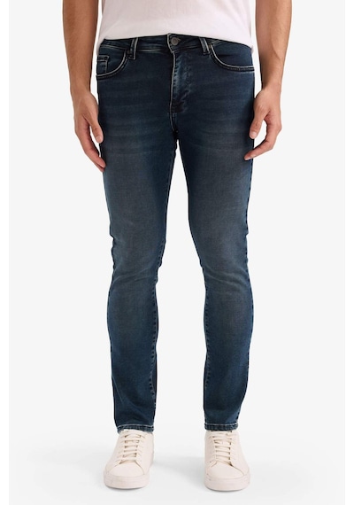Defacto Pedro Slim Fit Dar Kalıp Normal Bel Dar Paça Jean Pantolon G3233ax25aunm41 Yeşil-nm41