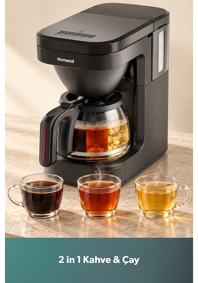 Homend Take 5 Brew 5019h Filtre Kahve Ve Çay Demleme Makinesi Siyah