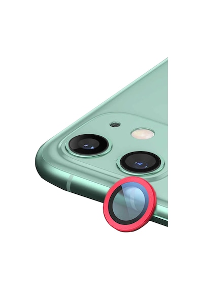 Apple İphone 11 Uyumlu Raze Metal Kamera Lens - Kırmızı