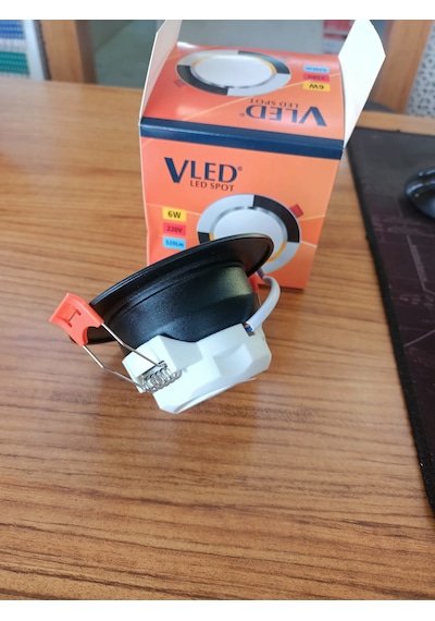 Siyaha Gold Çizgili 6w Led Spot 4000k 4000K