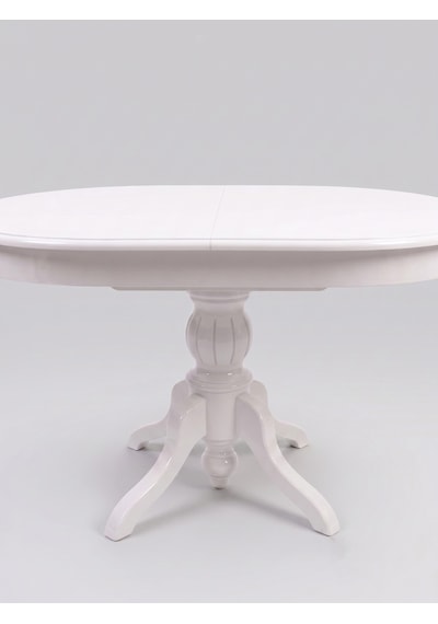 Rika Baba Ayak Oval Açılır Mutfak Masası Beyaz