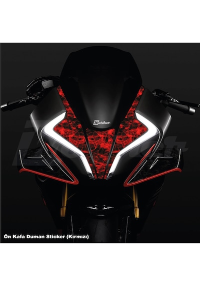 Cfmoto 450sr Ön Kafa Kırmızı Duman Stıcker Etiket Modeli Kaplama
