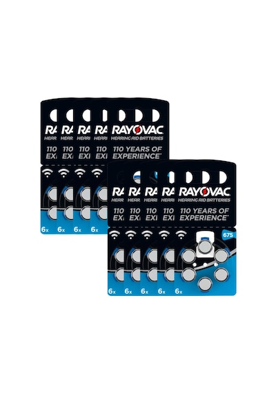 Rayovac Hearing Aid Batteries 675 Numara Blister İşitme Cihaz Pili 6 x 10'lu