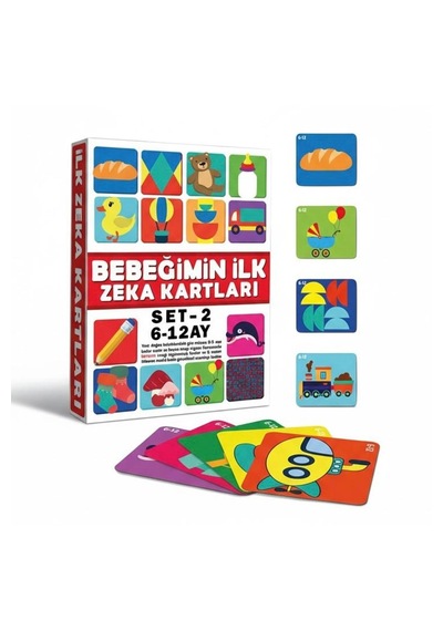 Bebeğimin İlk Zeka Kartları Seti 6-12 Ay Bebek Gelişim Kartları