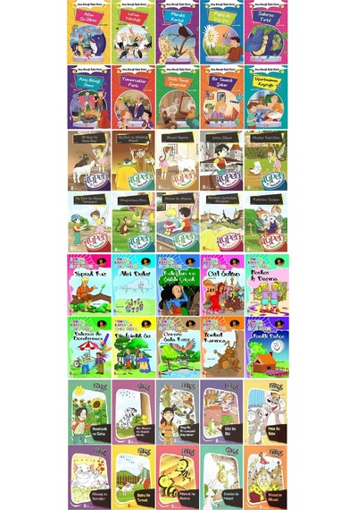 1. Ve 2.sınıflara Uygun Okuma Alışkanlığı Kazandıran Okumayı Sevdiren 40 Kitap + Kuru Boya Hediyeli