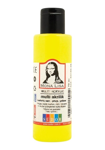 Südor Monalisa Multi Akrilik Boya Fosforlu Sarı 70 Ml