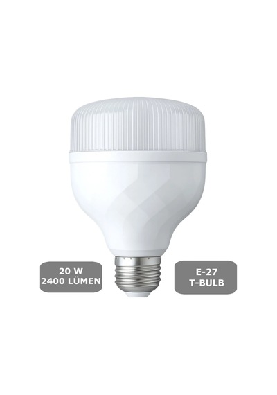 20w Torch Ampul E27 T-bulb Led Beyaz Renk 2400 Lümen
