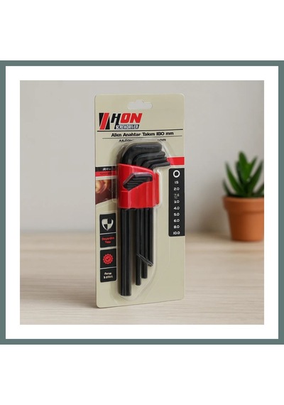 Ventra Alyan Anahtar Takımı 9'lu Siyah Uzun 180 Mm Ventra