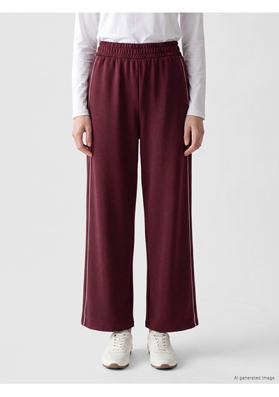 Lcw Modest Mürdüm Şerit Detaylı Soft Touch Kadın Eşofman Altı