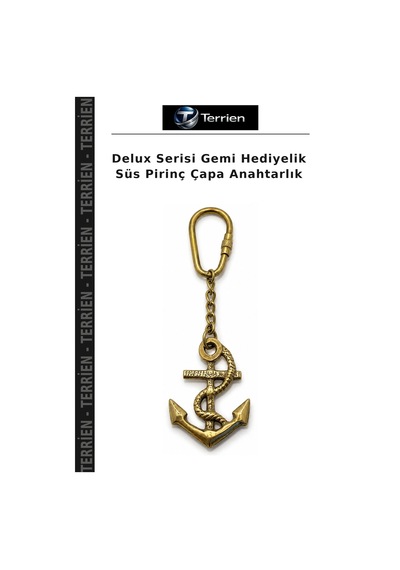 Delux Serisi Gemi Hediyelik Süs Pirinç Çapa Anahtarlık