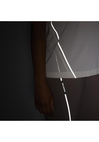 Salomon Shakeout Core Kadın Koşu Tişört Whisper White Lc2660600 Krem