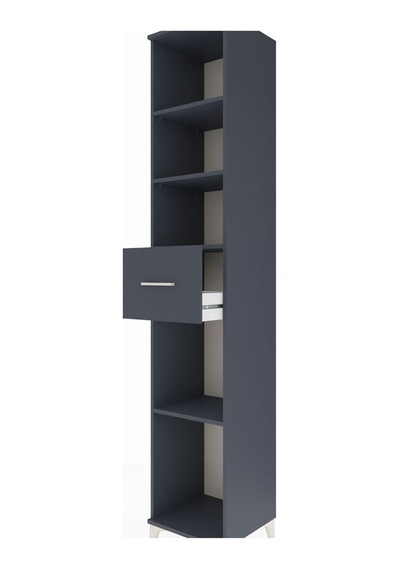 Hyperion Dolap 4 Raflı Tek Çekmeceli 44x44x243 Antrasit-antrasit Antrasit