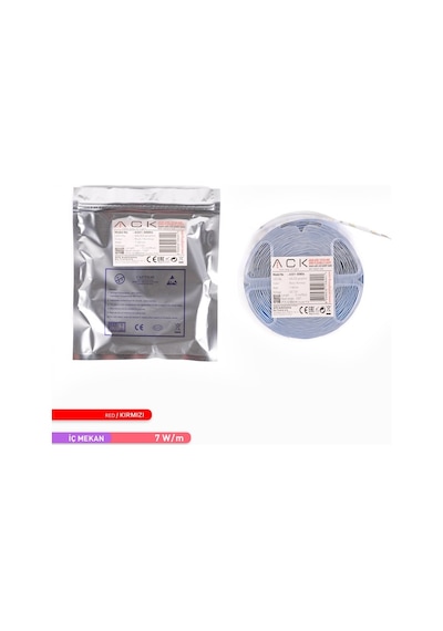ACK Şerit LED 60 Led'li Kırmızı Işık 7W 5 Metre AS01-00804
