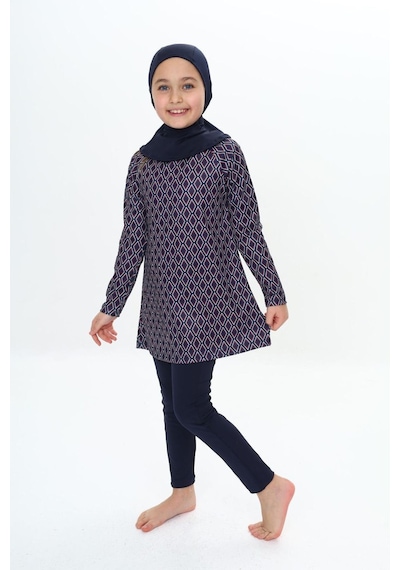 My Kids Wear Yaş Tesettür Mayo Fuşya - Yeşil