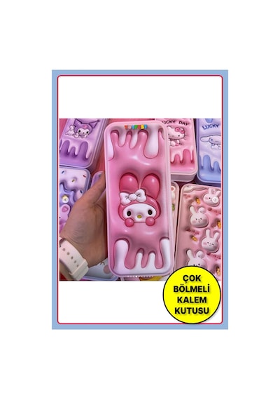 My Melody Figürlü Çok Bölmeli Plastik Kalemlik Kalem Kutusu