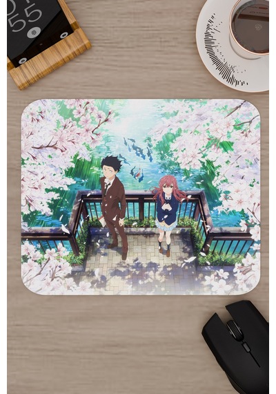 Koe No Katachi Kaymaz Dikişli Kauçuk Oyuncu Mousepad V2 - 22x18 Gaming Mouse Pad Fare Altlığı