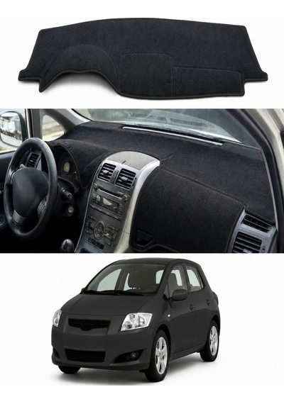 Toyota - Auris 2006-2012 Uyumlu Torpido Koruma Kılıfı - Siyah Şeritli