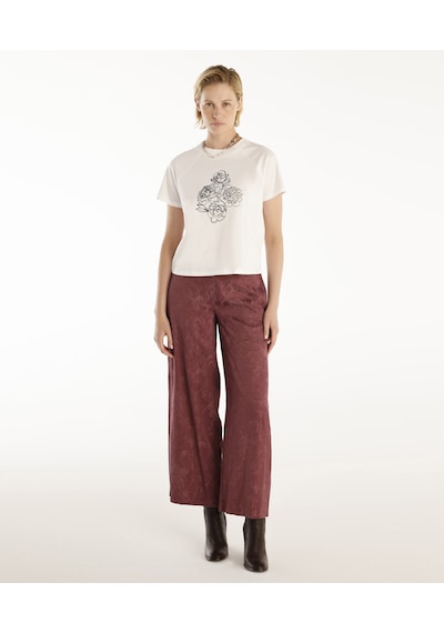 Yargıcı Geniş Paça Pantolon Bordo