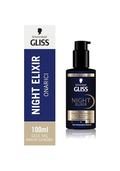 Gliss Night Elixir Onarıcı Gece Saç Bakım Serumu 5410091767334-6344