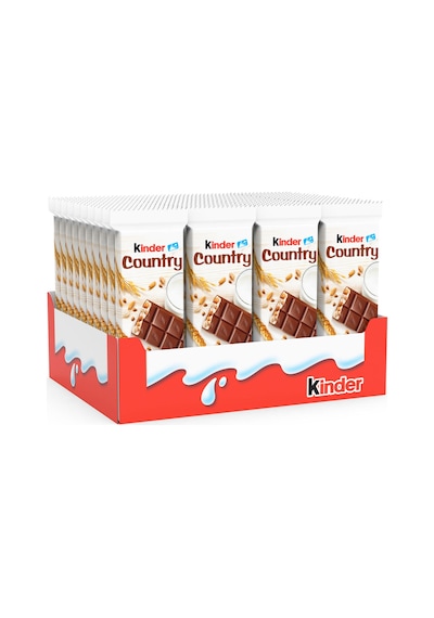 Kinder Country Tahıllı Ve Sütlü Dolgulu Sütlü Çikolata 23,5 Gr 40'lı Kutu