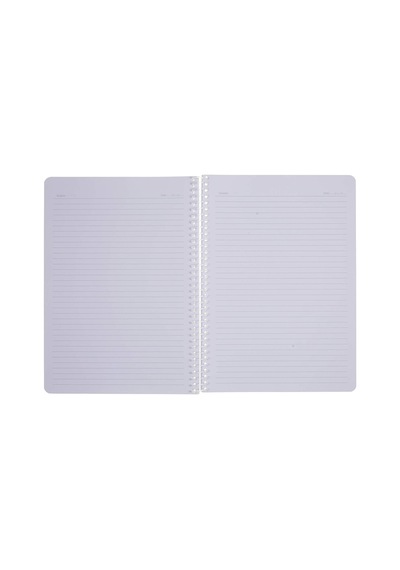 Pruva A4 Pet Spiralli Karton Kapaklı Defter 144 Yaprak - Çizgili - Mavi