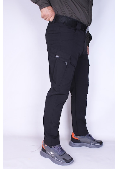 Nikbin Tactical Taktik Pantolon Outdoor Kargo Cep Likrali Yazlık -siyah siyah