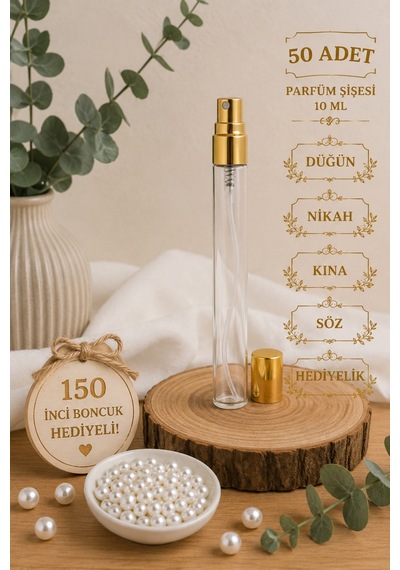 Cam Parfüm Şişesi Kolonya Şişesi Boş Fısfıs Şişe Her Türlü Hediyeliğe Uygun 50 Adet - 915223182