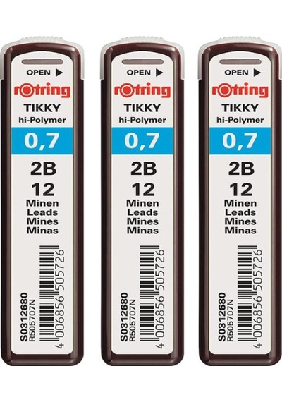 Rotring Siyah Kalem Uçu 0.7 MM 6 Adet