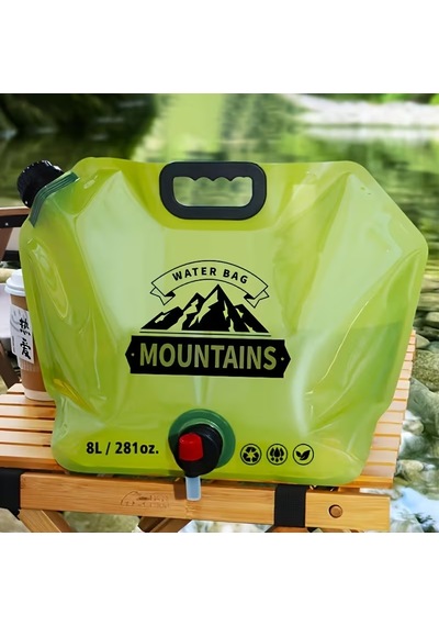 8 Litre Katlanabilir Musluklu Su Kabı - Kamp Ve Doğa - Taşıma Kul Çok Renkli
