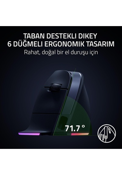 Pro Click V2 Vertical - Sağ Elini Kullanan Kullanıcılar İçin Dikey Ergonomik Kablosuz Fare - Aı İstemi Yardımı - Genel