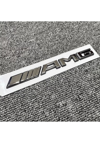 Özel Tasarım Amg Krom Dışı Piano Black Şeritli Bagaj Yazısı Arması Logosu 3m 3d Abs Mercedes 310
