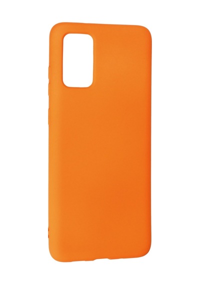 Samsung Galaxy Uyumlu S20 Plus Kılıf Nano İçi Kadife Silikon - Turuncu Bz8683140264192