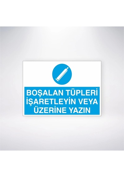 Boşalan Tüpleri İşaretleyin Veya Üzerine Yazın Sticker 20x28 Cm
