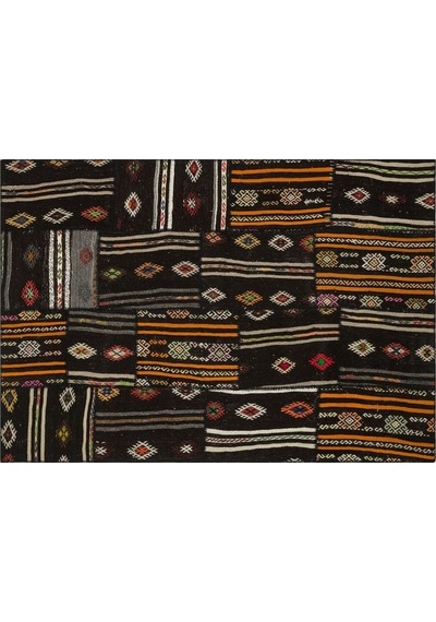 Özel Patchwork El Dokuma Eskitme Halı 160 X 230 Cm 6029