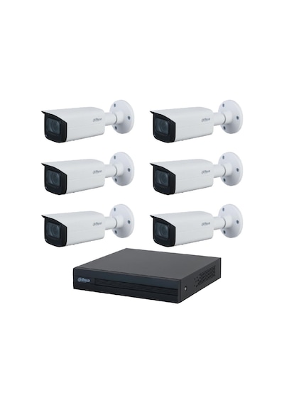 Dahua 6 Kameralı 2 Mp Motorize Ip Güvenlik Kamera Seti