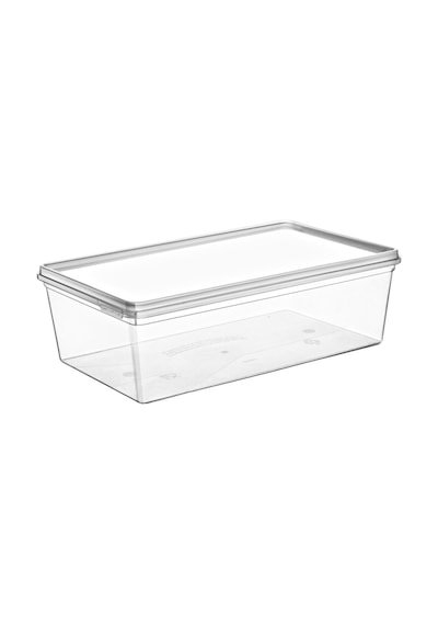 10'lu Set Kendinden Kapaklı Derin Dondurucuya Uygun Saklama Kabı 1 Lt. Ve 2 Lt. Şeffaf