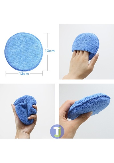 Technojet 5 Adet Mikrofiber Araba Yıkama Pasta Cila Süngeri Temizlik Eldiven Oto Wax Bakım Bezi