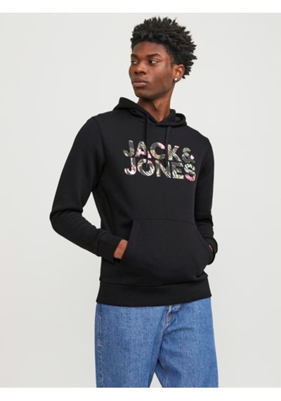 Jack & Jones Jack&jones 12250682 Jjejeff Crop Logo Sweat Siyah